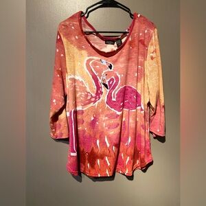 Flamingo Shirt pink Size 2x Plus size